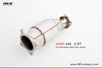 All SS304 / Cat Downpipe With Heat Shield